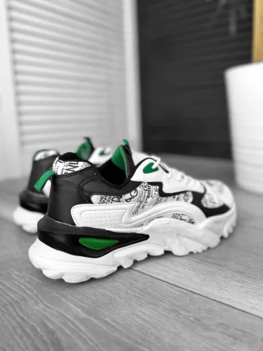 Adidasi barbati albi cu verde 260 T2-3